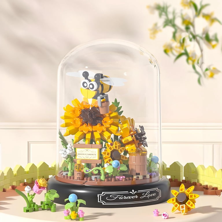 NAYIHOOP Bee Flowers Bouquet Building Sets Animals for Adults
