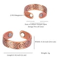 thumbnail image 2 of Vagzen Magnetic Pure Copper Open Cuff Ring for Women, Jewelry Gift Adjustable, 2 of 4