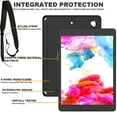 thumbnail image 2 of ELEHOLD for iPad 9th/8th/7th Generation 10.2 inch Rugged Case, Heavy Duty Protection Hand Strap Built-in Kickstand Crossbody Shoulder Strap Shockproof Case for iPad 10.2 inch 2021/2020/2019,Black, 2 of 8