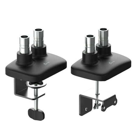 j5create - Ergonomic Dual Monitor Desk Mount for Most 17” -32”  Monitors - Black