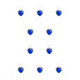thumbnail image 2 of Guardurnaity Collar de aleación para mujer, colgante de diamantes de imitación en forma de corazón bonito, colgante galvanizado para banquete de Azul 10piezas, 2 of 6