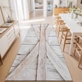 thumbnail image 3 of 2'x6' Rug Runners for Hallways Kitchen, Wooden Plank Non Slip Entryway Beside Floor Carpet Runner, Vintage Farmhouse Barn Door Wood Board Beige Washable Laundry Room Bedroom Throw Rugs Mat, 3 of 8