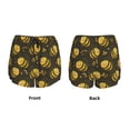 thumbnail image 4 of Disketp Cute Cartoon Bees Print Women's Shorts Workout Shorts for Athletic Gym Running Shorts with Phone Pockets, 4 of 8