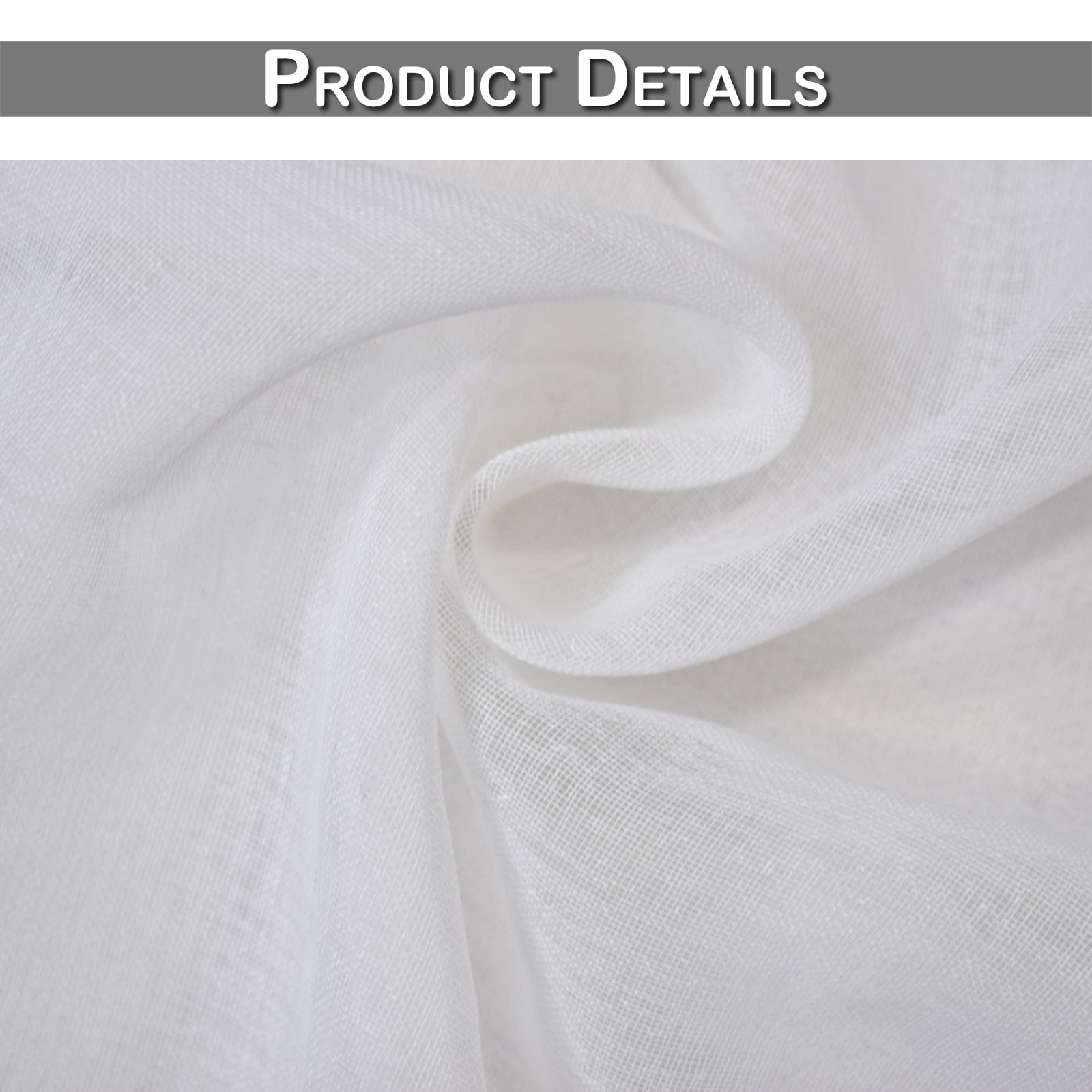 DONGPAI Sheer Outdoor Curtains for Patio Waterproof, Top & Bottom Groment Windproof Voile Sheer Curtains for Gazebo, Porch, Pergola, 1 Panel