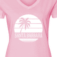thumbnail image 4 of Inktastic Santa Barbara California Palm Tree Women's V-Neck T-Shirt, 4 of 5