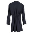 thumbnail image 2 of Pre-Owned Sandro Paris Gathered Front Detail Mini Long Sleeve Dress in Navy Blue Viscose, 2 of 2