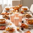 thumbnail image 3 of 50-Piece Check Print Disposable Tableware Set with 9-Inch Paper Plates, Cups and Napkins, Festive Party Supplies for Thanksgiving Banquet, Birthday Reunion, Family Dinner Decoration, 3 of 6