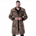 thumbnail image 4 of Abrigo cálido de invierno para hombre, abrigo de piel de moda informal, abrigo largo de piel gruesa, gabardina de gran tamaño para hombre, 4 of 5