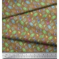 thumbnail image 2 of Soimoi Rayon Fabric Coral & Seashell Ocean Fabric Prints By Yard 56 Inch Wide, 2 of 3