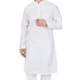 thumbnail image 4 of TRILOKI Mens Embroidered Sequined Kurta Pajama Set Rayon Ethnic Indian Traditional Wear Wedding Designer Ethnic Diwali Puja Kurta Payjama Set, 4 of 7