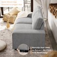 thumbnail image 5 of Harkawon 89'' Modern Loveseat Sofa for Living Room, Modern Chenille Couch  with Solid Wood Frame for Small Space,Removable Sofa Cushion,Easy to Install,Light Grey, 5 of 6