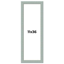 11x36 Frame Blue Teal Distressed Solid Wood Picture Frame | 1.625 Inch Moulding Width | Sonoma Blue