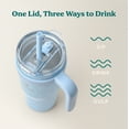 thumbnail image 5 of Reduce 24oz Cold1 Travel Mug with Straw, Lid & Handle. Insulated Stainless Steel, Ice Blue Cheetah, 5 of 6
