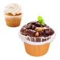 thumbnail image 4 of 100Pcs Orange Coated Paper Cake Cups - Food-Grade, High-Temperature Resistant, Non-Stick Muffin Cupcake Liners for Baking, Oil-Proof No Fading, Perfect for Kitchen, Parties Weddings, 80x50x45mm, 4 of 5