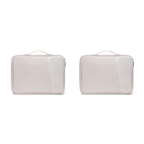 Funda para portátil Injueey Bolsa de transporte anticaída para ordenador Protector a prueba de golpes Blanco 12.9-13 pulgadas 2piezas