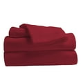 thumbnail image 1 of Comfy Bamboo World 9900 Series Draps Brodés 100 G/m2 Ensemble de Draps, Format Grand Lit, Rouge, 1 of 5