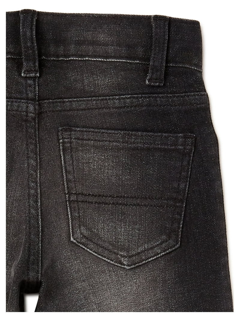 【WONDER WONDER】Seton Unique Clr Washing Loose Fit Denim PT Wonder Nation Boys Vintage Straight Leg Denim Jeans, Sizes 4