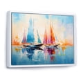 thumbnail image 2 of Designart Large Boat Sailing framed wall Art, Sailboat Abstract Coastal Euphony I , Boat Sailing framed wall art decor, Multi-Color Modern White Framed Wall Art, White Color Frame, 2 of 5