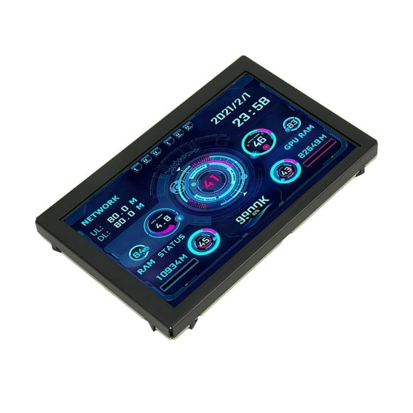 PC Temperature Display, 5inch IPS Computer Temp Monitor 800x480 Resolution For Home