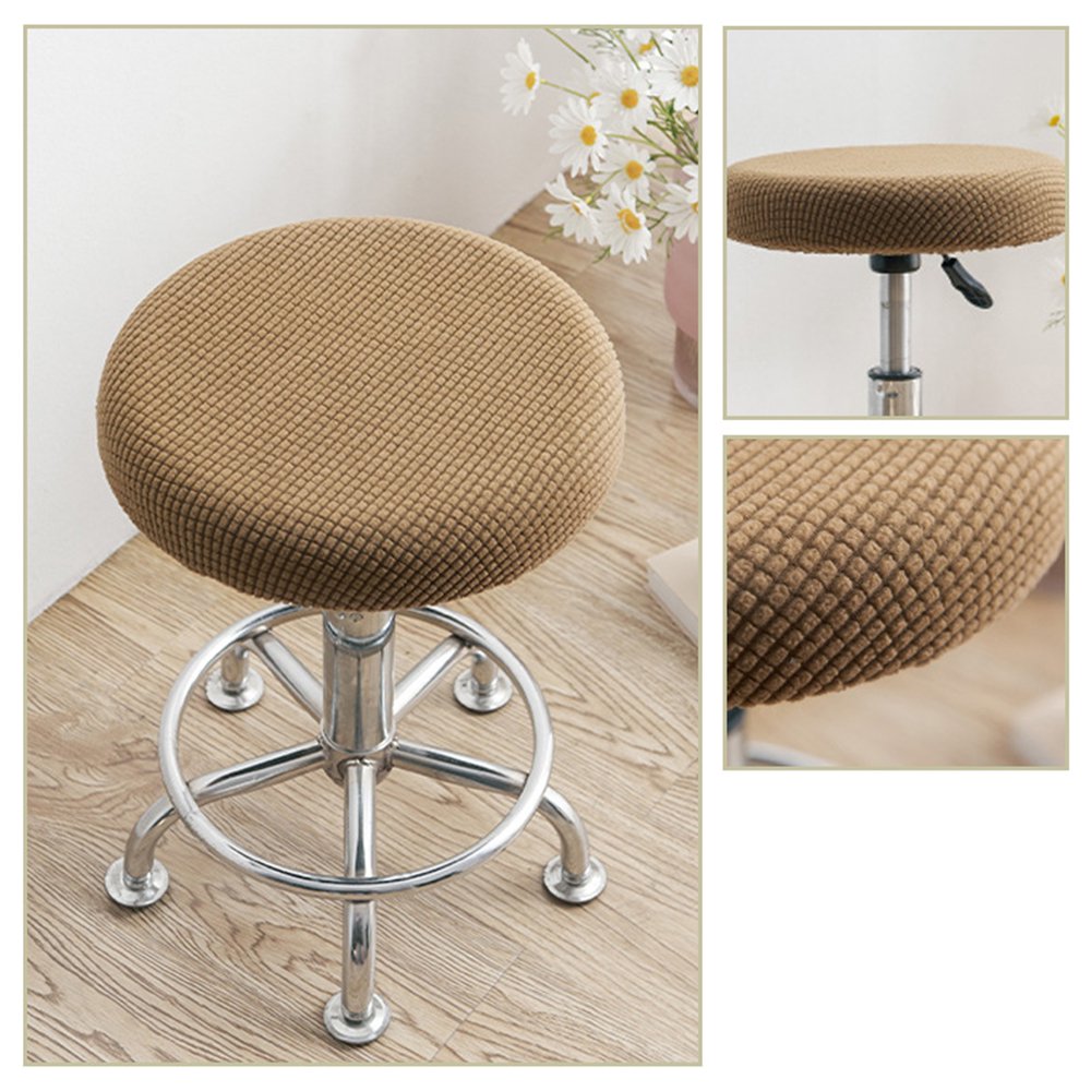 Housse De Chaise Ronde élastique – Diamètre 30-38 Cm – Polyester – Pour Tabouret De Bar, Maison, Restaurant – Plusieurs Couleurs