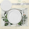 thumbnail image 3 of Ambesonne Boho Place Mats Set of 4, Leaves Art Mid Century Modern, Standard Size, Fern Green Off White Tan, 3 of 5