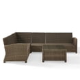 thumbnail image 6 of Bradenton 5Pc Outdoor Wicker Sectional Set Gray/Weathered Brown, 6 of 19