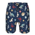 thumbnail image 4 of Kdxio Sea Creatures Pattern Mens Casual Shorts - Drawstring Summer Beach Sports Shorts for Men, 4 of 9