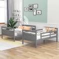 thumbnail image 6 of Royard Oaktree Twin over Full Bunk Bed with Safety Guardrail Headboard and Footboard Wood Bunk Bed Frame with ladder and Slats, Can Be Converted Into 2 Separated Platform Beds, Gray, 6 of 7