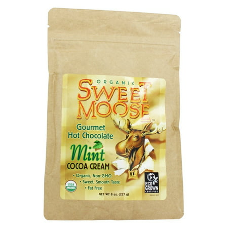 FunFresh Foods - Sweet Moose Gourmet Hot Chocolate Organic Cocoa Chocolate Mint - 8 (Best Gourmet Chocolate In The World)