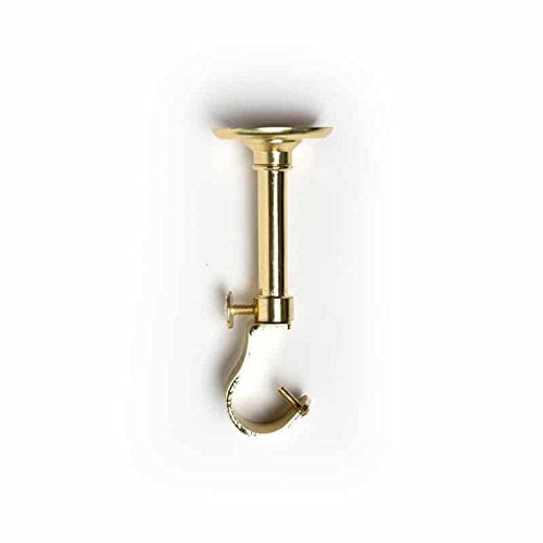 Roomdividersnow Adjustable Ceiling Mounted Curtain Rod Support Brackets Gold 1 Set Of 2 Com Roomdividersnow Adjustable Ceiling, Ceiling Mounted Curtain Rod