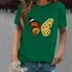 thumbnail image 3 of Pntutb Mujeres Casual Impresión Camisas Manga Corta Camiseta Suelta tops Túnica Blusa Pntutb Pntutb-2776, 3 of 4