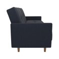 thumbnail image 3 of Home Square 2 Piece Coil Linen Convertible Sleeper Sofa Set in Navy Blue, 3 of 10