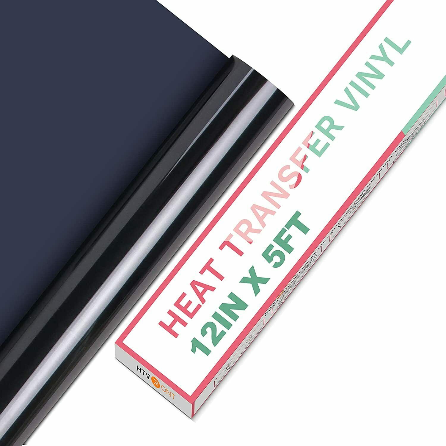  Heat Transfer Vinyl Hisiu Black HTV Vinyl Iron on 12 x 25ft  for Cricut & Silhouette Cuntters and Heat Press, 1 Roll Black HTV Vinyl for  Shirts, DIY Fabrics Heat Vinyl