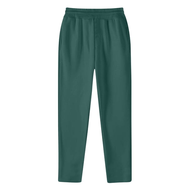 Pantalones largos de moda para hombre con cordón, cintura elástica, color sólido, pantalones casuales largos de chándal, pantalones para hombre