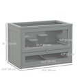 thumbnail image 3 of PawHut 24 Inch Hamster Cage, 2 Levels Small Animals Habitat, Grey, 3 of 10