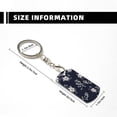 thumbnail image 4 of Goofa Retro Flower Printed Rectangular Metal Keychain Bag Charm Floral Charm for Purse Keys Metal Keyring Gift for Women Accessories, 4 of 7