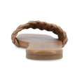 thumbnail image 4 of Journee Womens Sawyerr Dual Braided Band Flat Sandals, Widths Available, 4 of 9