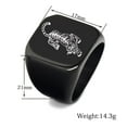 thumbnail image 2 of PAURO Men's Stainless Steel Rings Tiger Pattern Ring Punk Rock Biker Gift with Animal Design Black Size 13, 2 of 5