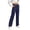 Dark Blue, variant on hlysgo Women's Wide Leg Trousers High Waisted Stretchy Pants Loose School Trendy Clothes Casual Work Pant with Pockets Dark Blue,3xL