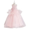 thumbnail image 3 of Godderr Baby Kids Girls Princess Dress Long Pageant Dresses 5-12 Years Tutu Wedding Dress Toddler Tulle Ball Gown, 3 of 8