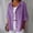 Purple, variant on Daiosportswear Women'S Summer Loose Shirt V-Neck Cotton Linen Button Top Open Front Shirts,3/4 Length Sleeve Womens Tops Beige S(S)