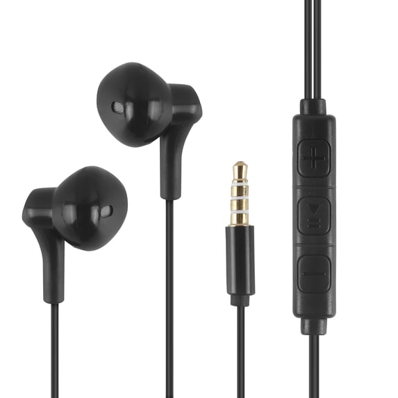 SHARE SUNSHINE Wired Headset in-Ear Stereo Music Call Earbuds with Mic-Black
