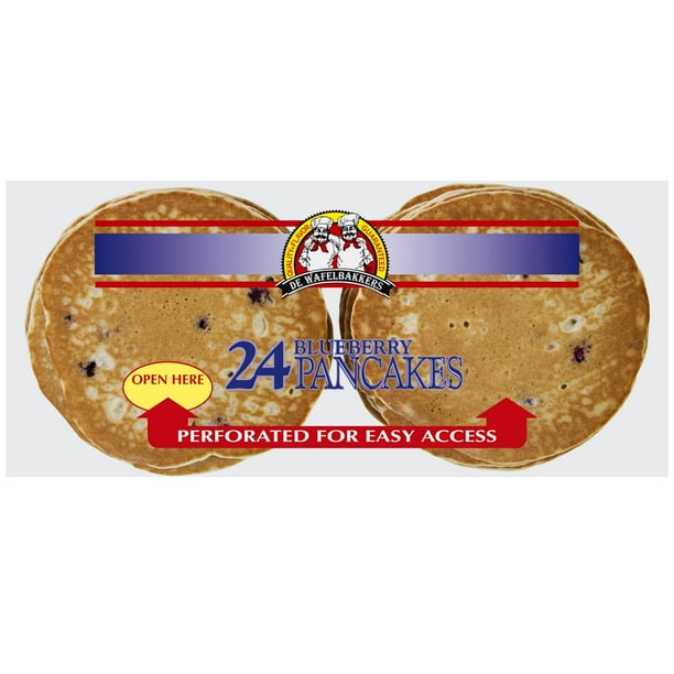 De Wafelbakkers Blueberry Pancakes, 33 oz, 24 Ct for Breakroom