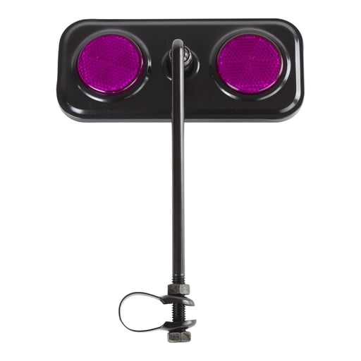 Bike Mirror Rectangle Black/Purple Reflectors