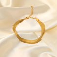 thumbnail image 5 of Gold Bracelets for Women 18K Gold Plated 3 Layer Dainty Bracelets Charm Link Chain Bracelets Adjustable Bracelets, 5 of 6