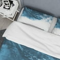 thumbnail image 4 of Designart 'Blue and White Hand Painted Marble Acrylic' Mid-Century Modern Duvet Cover Set, 4 of 4