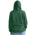 thumbnail image 4 of Drawstring Hoodies for Women with Pocket Love Heart Printed Sweatshirt Top Casual Loose Valentines Day Outfit Gift (XL, Army Green), 4 of 4