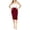 M442 Wine, variant on Tfken Summer Skirts For Women Elastic Waist Solid Color Midi Pencil Skirts Fashion Daily Wear Female Comfortable Clothes Green