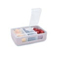 thumbnail image 2 of 3 Compartment Plastic Snack Box Food Storage Container, Wisteria, Designed to Help with Portioning Snacks and Small Meals, 2 of 8
