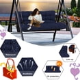 thumbnail image 4 of XXLYY Porch Swing Cushions, Waterproof Swing Replacement Cushions with Backrest and Ties, Garden Bench Seat Cushion, Outdoor Porch Patio Swing Non-Slip Chairs Pad, 4 of 6